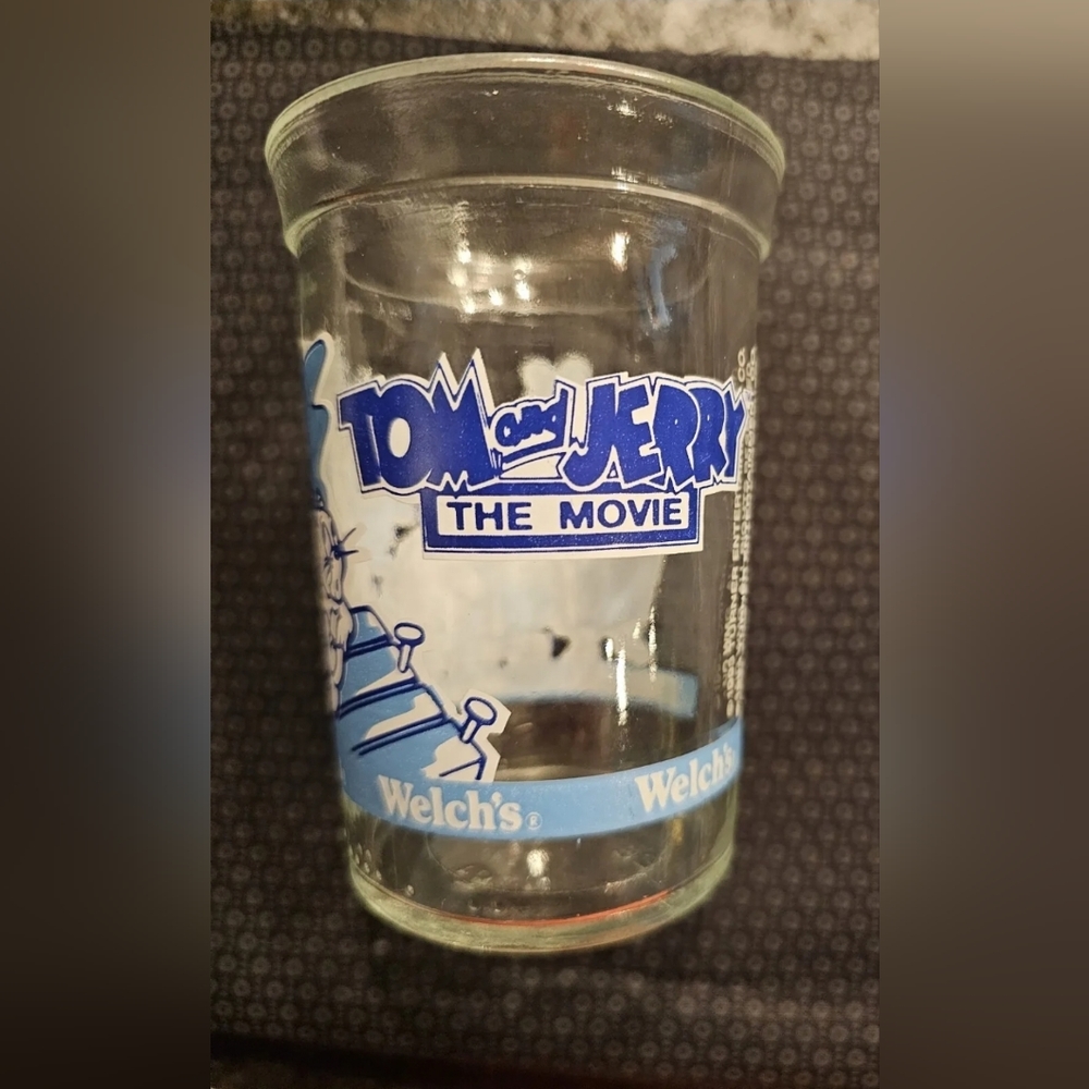 Vintage Tom and Jerry the movie welch's jelly jar glass